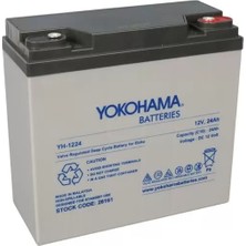 Omrs Store Yokohama YH-122.4 12 Volt - 24 Amper Elektrikli Bisiklet Aküsü (180X76X167 Mm)
