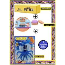 Oyuncak Sahili Esnek Ahtapot Çin Mantısı Butter Tereyağı Sukuşi 3 Popüler Viral Ürün Birarada 3 Adet Birden Skuşi Dumpling Squishy Stres 3lü Sukuşi Seti