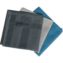 Sh Ticaret Akalın 3'lü Profesyonel Mikrofiber Temizlik Bezi - Ithal Ürün - Tek Dokunuş (Açıkgri,