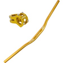 Trendbisiklet Gidon Takımı - WAKE,780MM, 31.8, Gidon+Boğaz, Gold