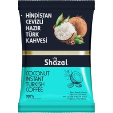 Shazel Hindistan Cevizli Hazır Türk Kahvesi 100G x 4 Adet (Aromalı)