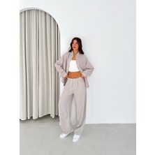 Tlg Giyim Kadın Oversize Tensel Gömlek Pantolon Takım