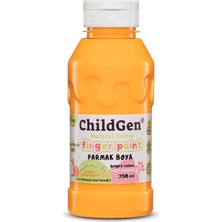 Sh Ticaret Childgen Süper Yıkanabilir Parmak Boya 350 ml Şişe Turuncu