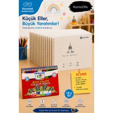 KarmaOfis Kurumsal Anaokul Resim Defteri ve Kidz 24’lü Kuru Boya Seti | 15’li