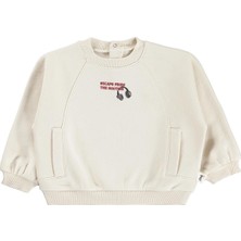 Civil Baby Yazı Baskılı 6-18 Ay Sweatshirt - Bej