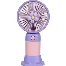 Sh Ticaret Promosyonca Mini USB Fan, Taşınabilir, Farklı Renk Seçeneği (Pembe-Mor)