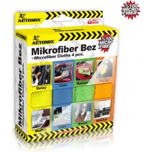 Sh Ticaret Automix 4’lü Kutulu Mikrofiber Bez | Aracınız Için Pratik Çiziksiz Temizlik