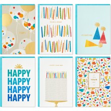 Sh Ticaret Hallmark Doğum Günü Kartı Çeşitleri, Zarflı 36 Kart (Parti Zamanı)