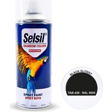 Sh Ticaret Selsil Rainbow 400 ml Sprey Boya Siyah Parlak