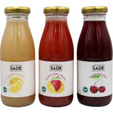 Sade Organik Çilekli +  Limonata +  Vişne Suyu 250