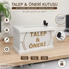 Bozkurt Cnc Talep & Öneri Kutusu %100 Mdf Şık Tasarım Güvenli 2 Anahtarlı