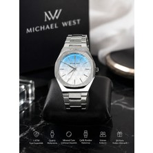 Michael West ⌚ Mıchael West Unısex Kol Saati – Mavi & Beyaz Kadran, Çelik Kordon,
