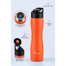 Penguen 750 ml Sporcu Su Matarası Çelik Suluk SUS304 Paslanmaz Çelik Sızdırmaz Spor Kapaklı Bpa Free