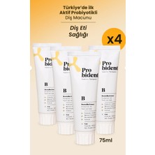 Probident 3+1 Aktif Probiyotikli Doğal Florürsüz Diş Macunu Akgünlük Özüt Ilaveli - 4'lü Paket