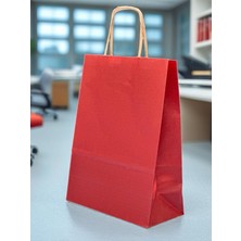 Orbak Kağıtçılık 1.kalite 18X8X24 cm 1’ Li Bordo Renkli Kraft Kağıt Çanta, Hediye Poşeti, Hediye Paketi, Kraft Çanta