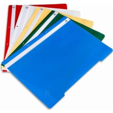 Exxo Telli Dosya A4 Plastik 5li Paket Karışık Renk