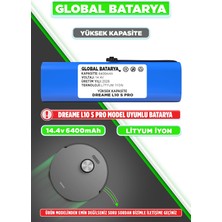 Global Batarya Dreame L10 S Pro Uyumlu Robot Süpürge Batarya 14.4V 6400MAH Li-Ion Pil (Yüksek Kapasite)