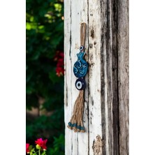 Revard Home Nazar Boncuklu Bereketli Nar Figürlü Seramik El Yapımı Dekoratif Duvar Süsü Eşyası 6,5X35 cm