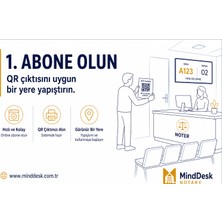MindDesk Notary Dijital Sıramatik – 1 Aylık Yazılım Lisansı