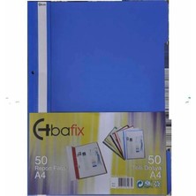 Bafix Telli Dosya Plastik Xl Mavi A4 50 Li Paket
