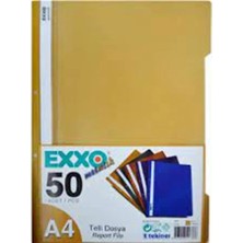 Exxo DOS-TTM110 Pp Metalik Telli Dosya A4/800 Bronz 50LI Paket