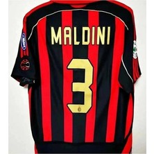 Portego A.c Milan 2006/07 Paolo Maldini Özel Nostalji Forması (Red)
