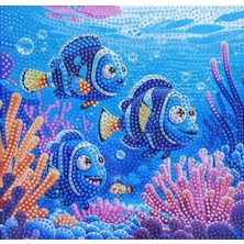 İğne İzi 5d Elmas Taş Işleme Kiti Tablo 25X25 cm - Diamond Painting Set - Dıy Kiti  MTX17355