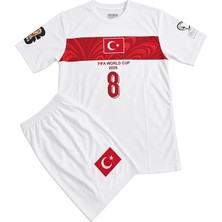 Portego Türkiye Arda Güler Milli Takım 2026 Dünya Kupası Taraftar Forması Ay Yıldızlı Çocuk Beyaz Forması ( Güler 8)