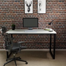Ceramical 140 cm Beyaz Çalışma Masası Klasik Tasarım ve Dayanıklı Suntalam Malzeme ile
