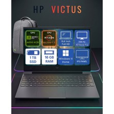 Hp Victus Gaming Laptop Ryzen 7 7445HS 16 GB Ddr5, 1 Tb Ssd, Rtx 4050/6GB,144 Hz, 15.6"fhd (1920X1080), IPS Panel, Windows 11 Home + Office 2026 + Tekden Çanta