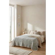 Dokuvia Soleil Bloom 5 Kat Dolgulu Müslin Çift Kişilik Yatak Örtüsü Pike Koltuk Örtüsü %100 Pamuk Çiçek Desenli 220X240 cm