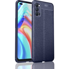 Oppo Reno 4 Uyumlu Zore Niss Deri Dokulu Esnek Silikon Kılıf - Lyon Tech