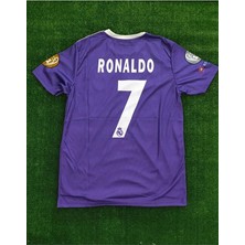 Portego Reall Madridd 2017 Cardiff Şampiyonlar Ligi Finali Cristiano Ronaldo Forması (Kısa-Kol)