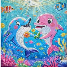 İğne İzi 5d Elmas Taş Işleme Kiti Tablo 25X25 cm - Diamond Painting Set - Dıy Kiti  MTX17353