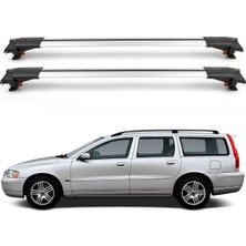 Cross Oto Aksesuarları Volvo XC70 Wagon 2007-2016 Için Ara Atkı Tavan Barı , Araca Özel , Kilitlenebilir Araç Üstü Ekipman Taşıma Barı (2 Adet)
