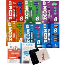 Günay Yayınları 8.sınıf Zoom 6'lı Tam Set+Ankara Yayınları ve Gizli Yayınları Deneme+Çanta Süsü+Vantuz