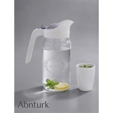 Abnturk Kapaklı Cam Sürahi Süt Su Meyvesuyu Meşrubat Için Ideal 1litre