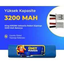 Ümit Maker King KRS360 Sebastia Robot Süpürge 3200 Mah Batarya