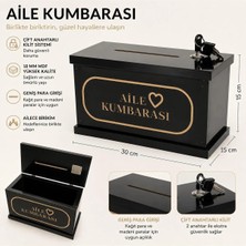Bozkurt Cnc Aile Kumbarası %100 Mdf 2 Anahtarlı Kilitli 30X15X15CM Kumbara