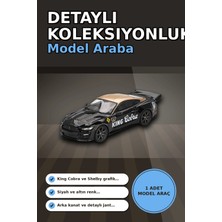 Eco Lounge Siyah Altın Kaplamalı 1/64 Diecast Shelby GT500 Dragon Snake Konsept Model Araba BX-313355
