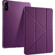 Marsilyan™- Xiaomi Redmi Pad 2 Kalemlikli Mars Tablet Kılıfı - Mürdüm