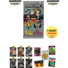Hediyecik Panini Minecraft Challenges Trading Card - Minecraft Koleksiyon Oyun Kartları 1 Paket (8 Kart)