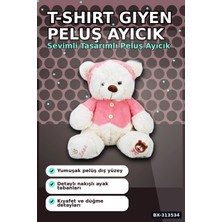 Eco Lounge T-Shirt Giyen 43 cm Yumuşak Dolgulu Ayıcık Peluş - Renkli BX-313534