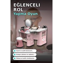 Eco Lounge Katlanabilir 3 Parcali Guzellik Salonu Oyun Seti - Cocuklar Icin Makyaj Kuafor Manikur BX-313422