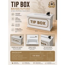 Bozkurt Cnc Bahşiş Kutusu Tip Box %100 Mdf Beyaz Renk Tip Box Yazılı