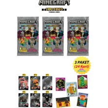 Hediyecik Minecraft Challenges Trading Card - Minecraft Koleksiyon Oyun Kartları 3 Paket (24 Kart)