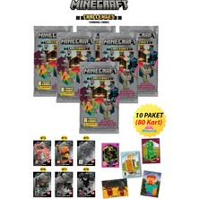 Hediyecik Minecraft Challenges Trading Card - Minecraft Koleksiyon Oyun Kartları 10 Paket (80 Kart)