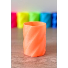Aysluka Neon Renkli Dokulu Modern Kalemlik & Masaüstü Düzenleyici (9x6.5 Cm) - Şık Ofis ve Makyaj Organizeri