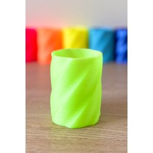 Aysluka Neon Renkli Dokulu Modern Kalemlik & Masaüstü Düzenleyici (9x6.5 Cm) - Şık Ofis ve Makyaj Organizeri