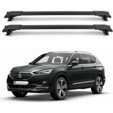 Cross Oto Aksesuarları Seat Tarraco SUV 2018-2024 için Ara Atkı Tavan Barı , Araca Özel , Kilitlenebilir Araç Üstü Ekipman Taşıma Barı (2 Adet)